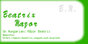 beatrix mazor business card